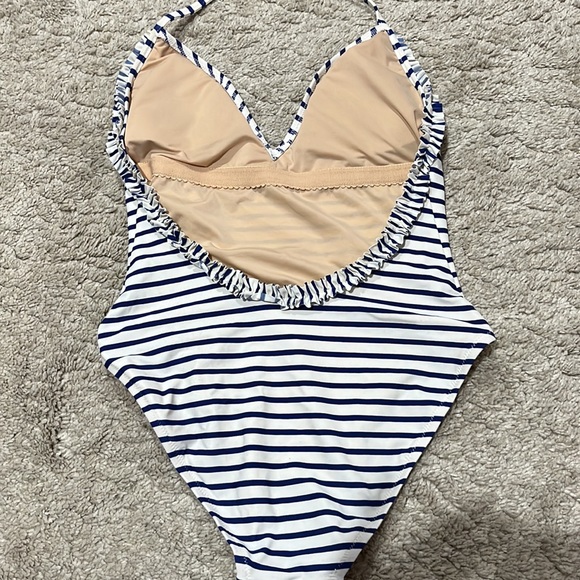 Jcrew blue and white striped one piece size 4 VGUC - Picture 3 of 5
